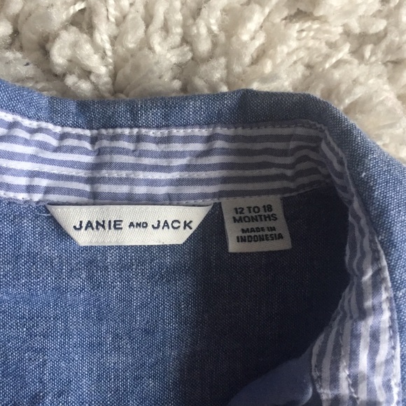 Janie and Jack chambray one piece shortall - Picture 3 of 4